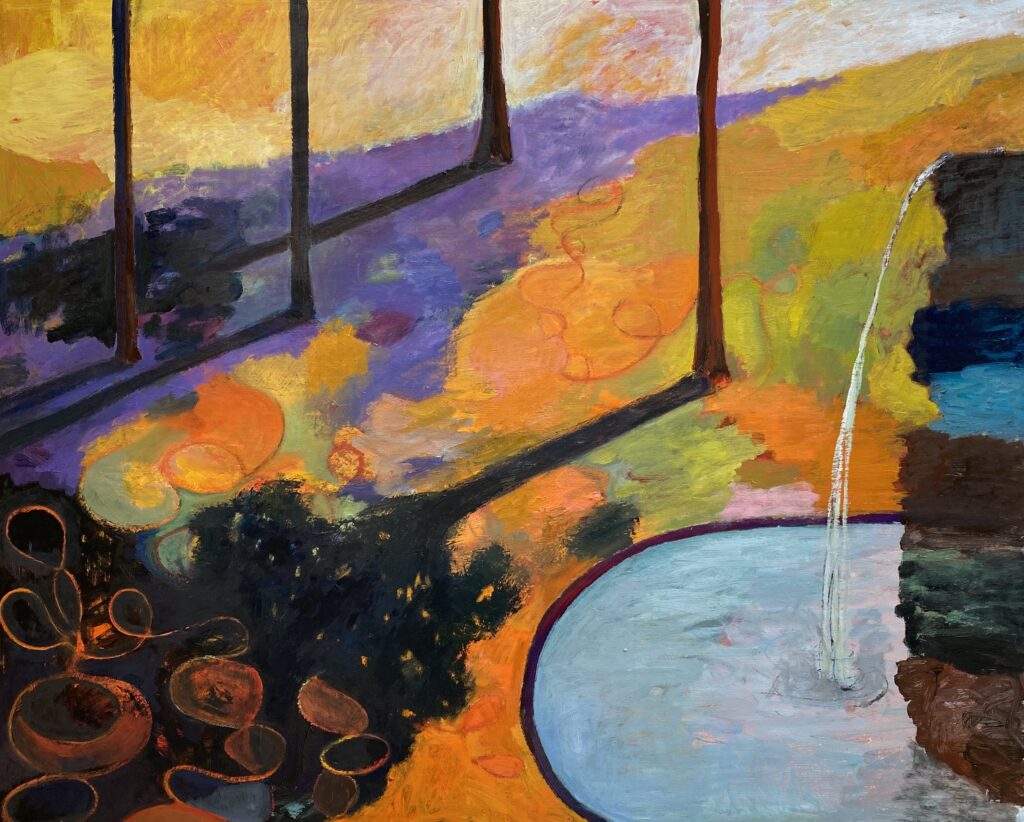 Pond 2 Fall, 100 x 80 cm, oil on canvas, 2026, Maria Lilja