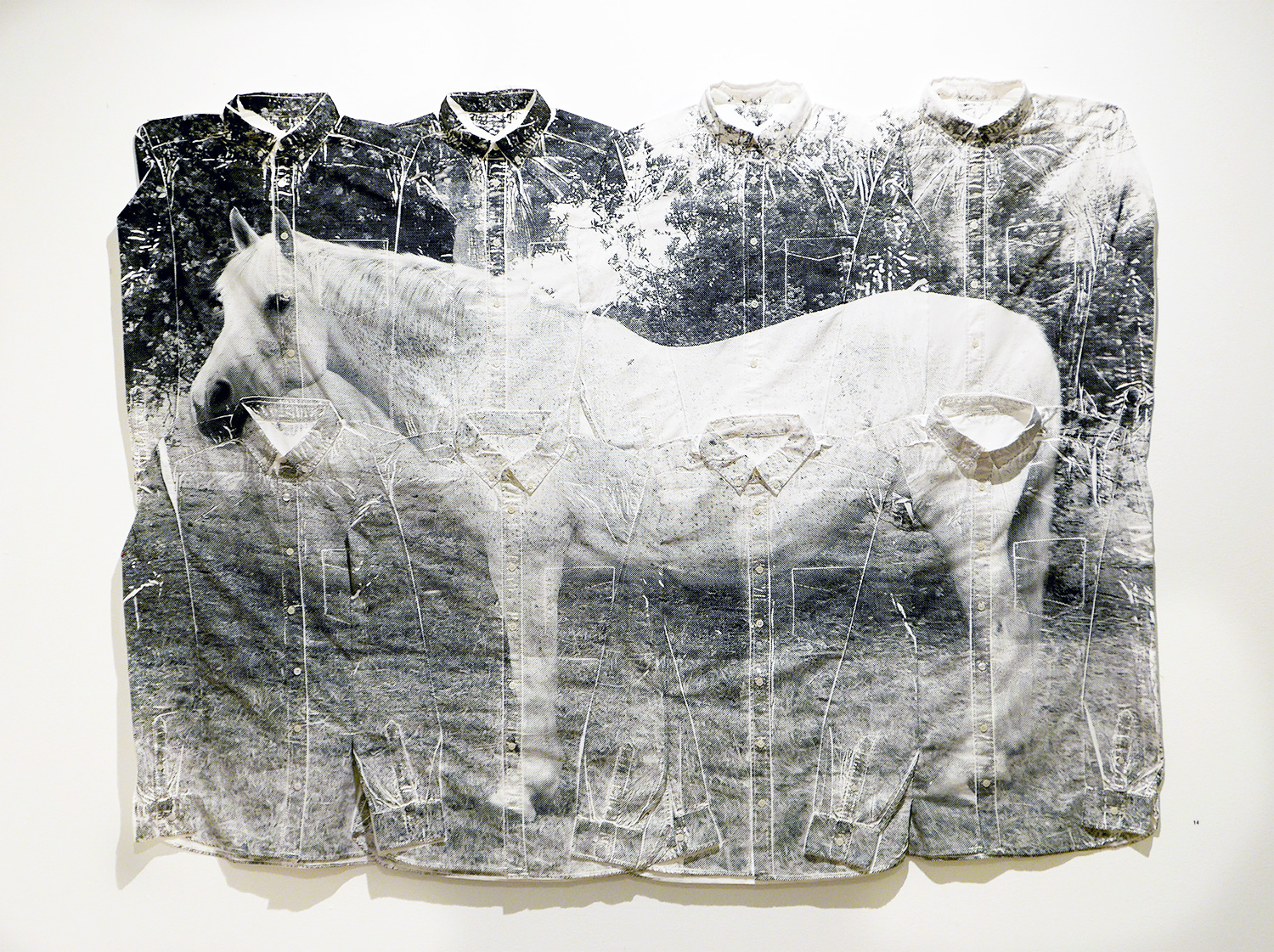 Maria Lilja, Eight Shirts is a Horse, 2017, print on textile, 170 x 130 cm.