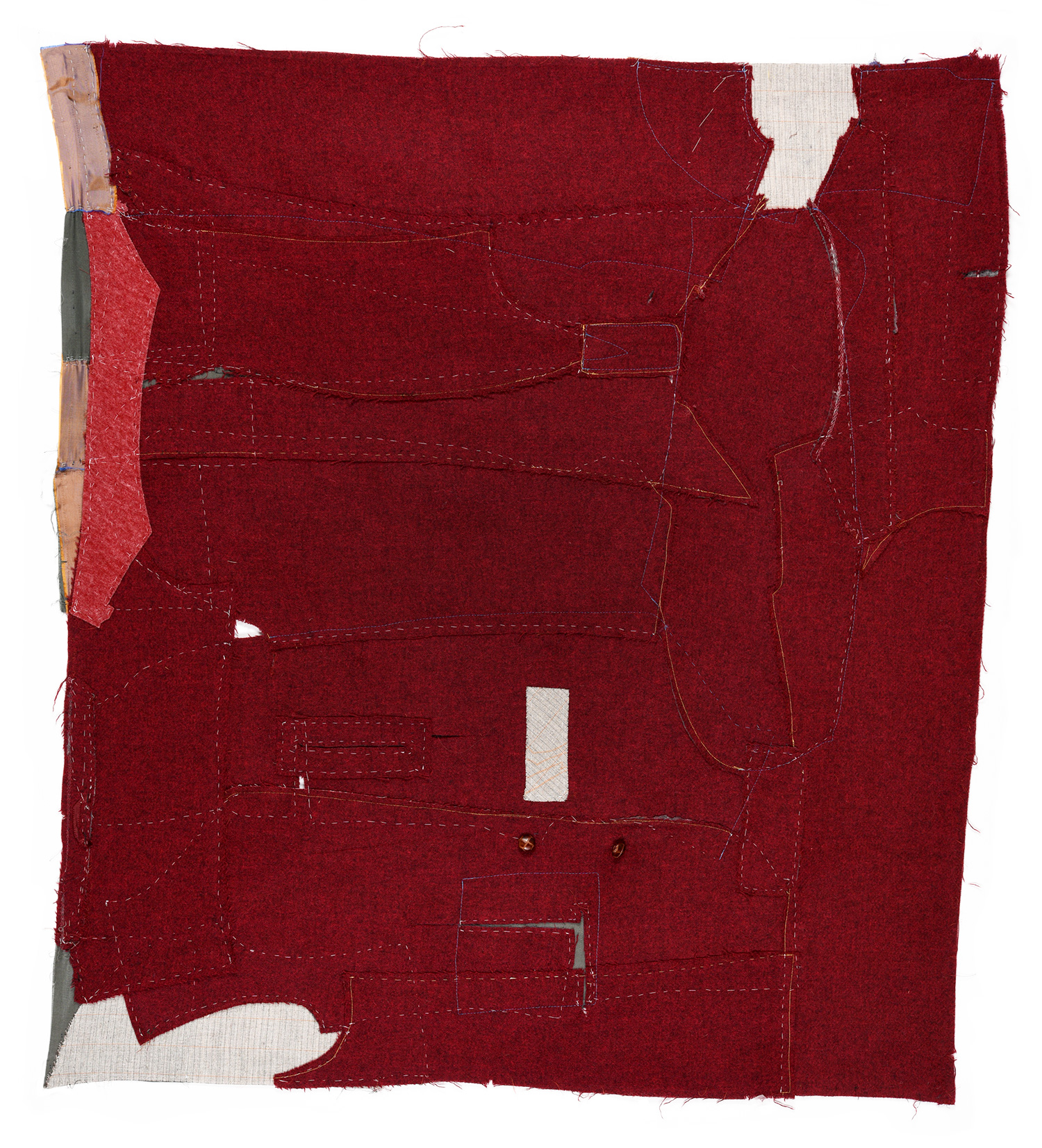 Maria Lilja, Cutting Up 7 Red Out, 2020,  122 x 108 cm
