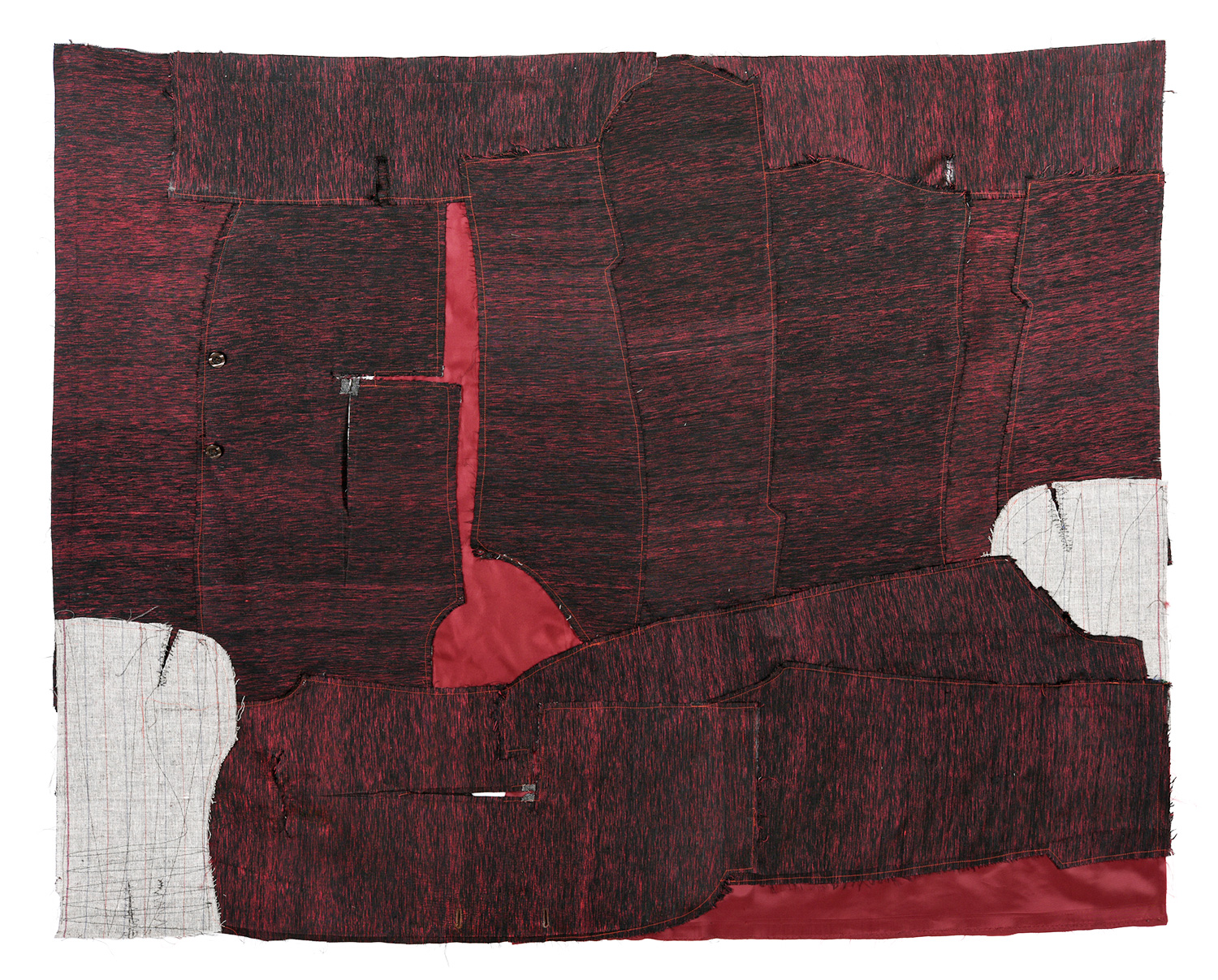 Maria Lilja, Cutting Up 9 Red Out, 2020,  140 x 110 cm.
