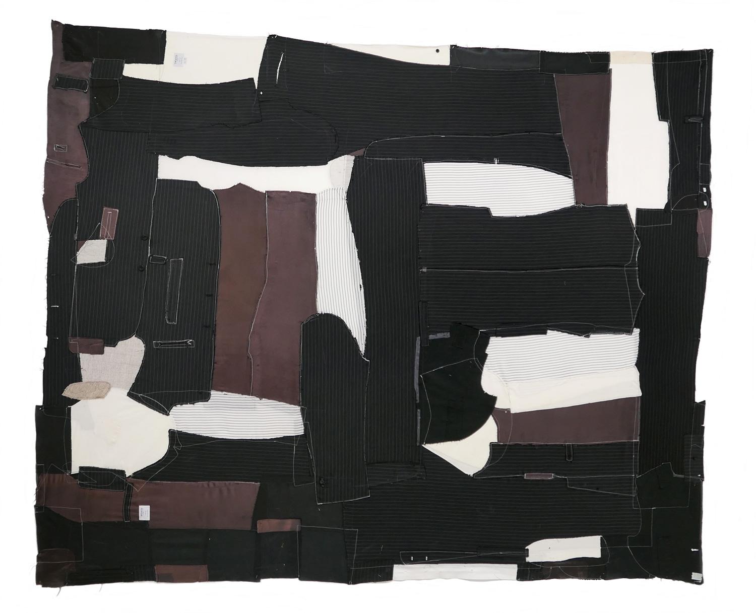 Maria Lilja, Cutting Up 6 kritstreck, 2019, 200 x 215 cm. Sold to Västerås City to be placed in a high school of economics.